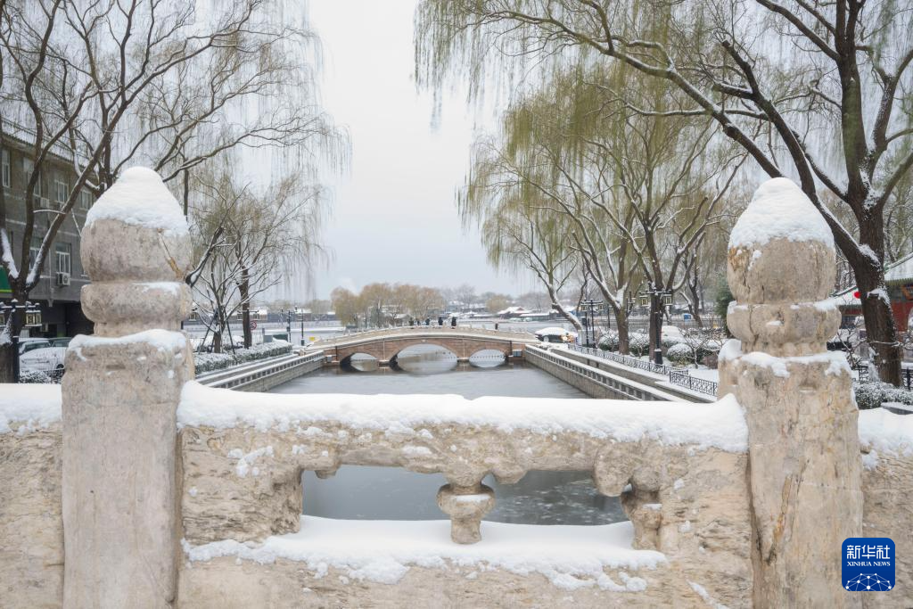 北京万宁桥雪景